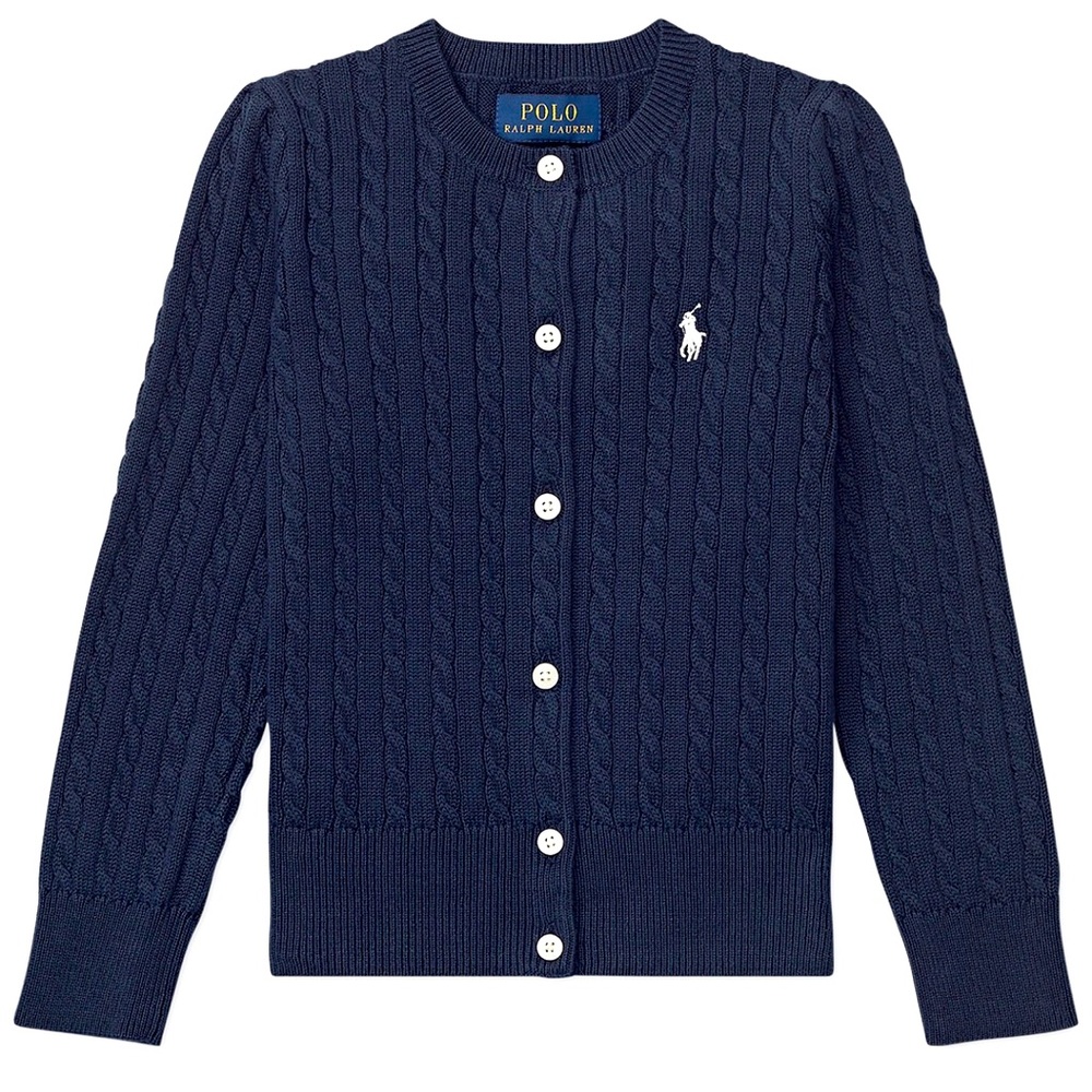 Ralph Lauren Navy Blue Girls Cardigan